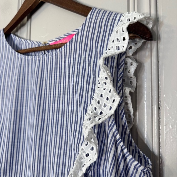 Lilly Pulitzer Blue and White Striped Blouse - Picture 4 of 16